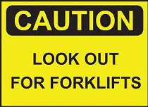 Safety guide for people working near forklifts